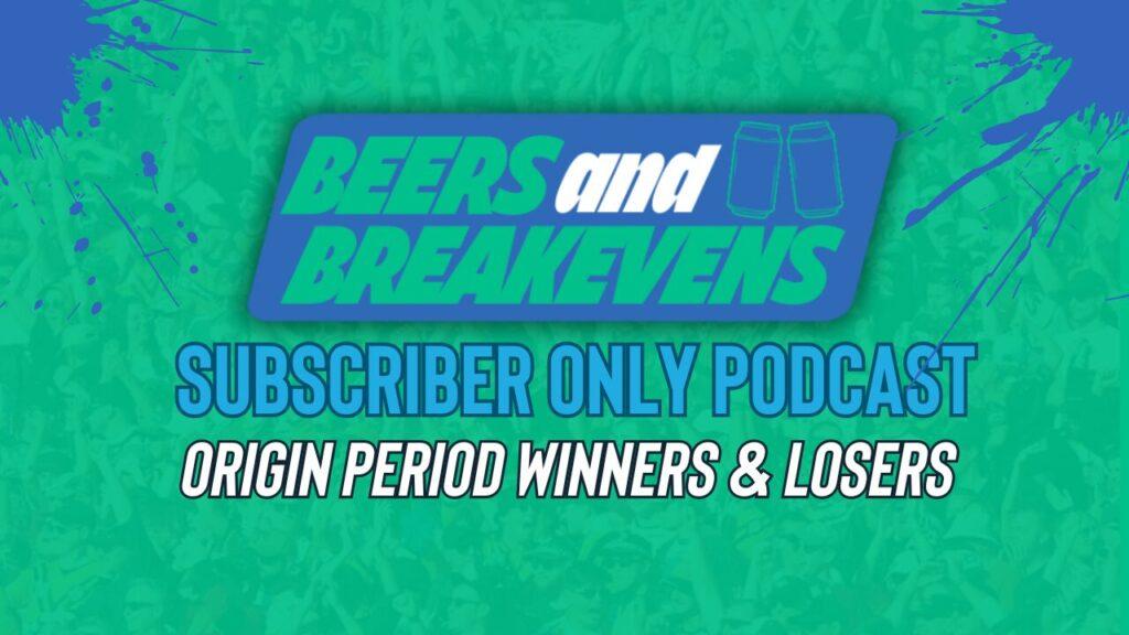 Image for article - Beers & Breakevens subscriber exclusive: Origin period winners & losers